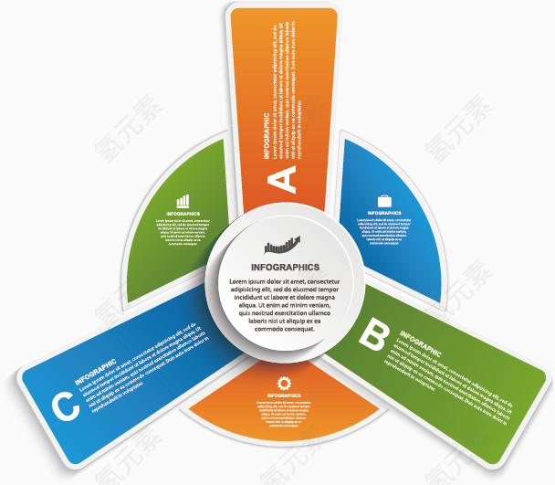 矢量字母分类标签