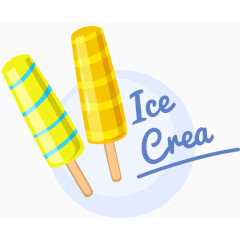 冰淇淋标签矢量图