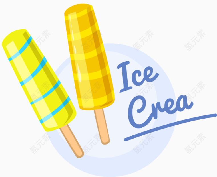 冰淇淋标签矢量图
