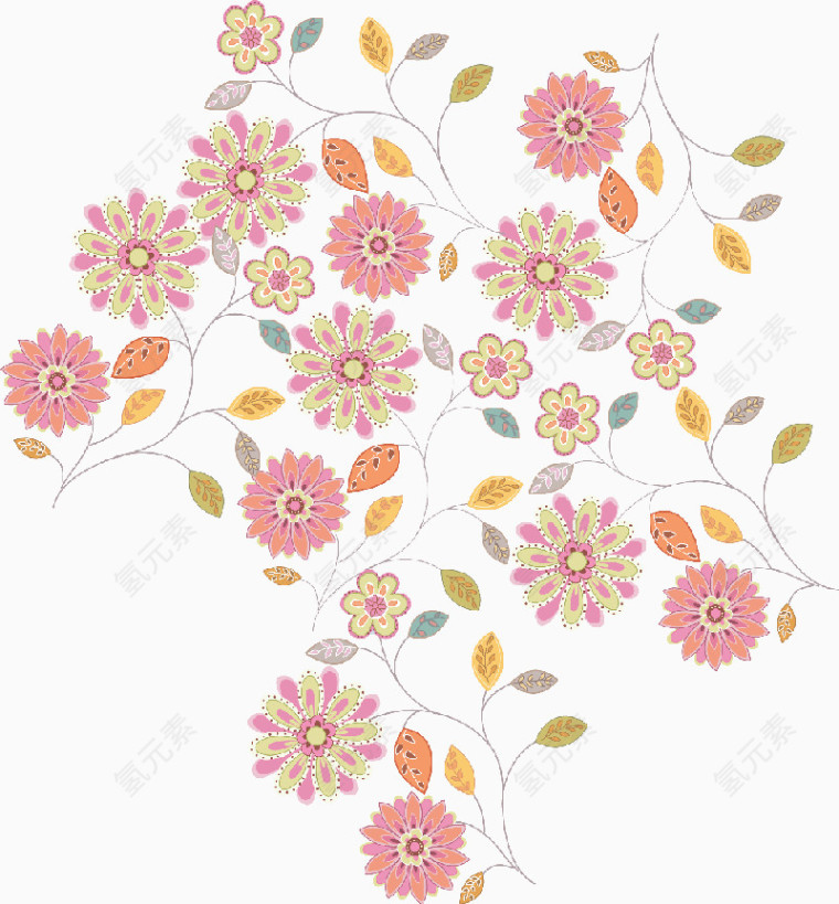 浅色花朵