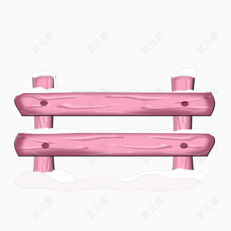 卡通手绘木质篱笆