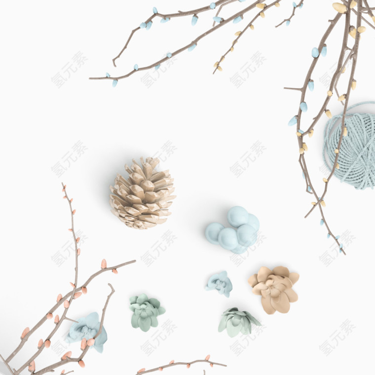 手绘装饰腊梅