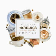 咖啡装饰背景素材