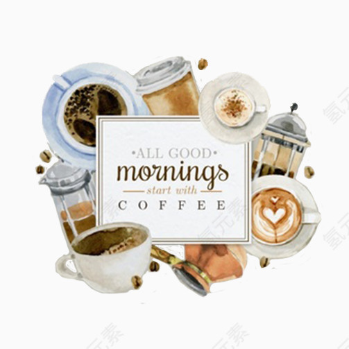 咖啡装饰背景素材