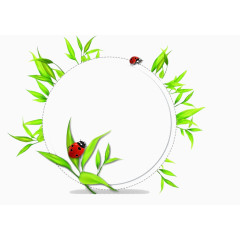 七星瓢虫框图片素材