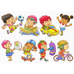 矢量玩耍的儿童