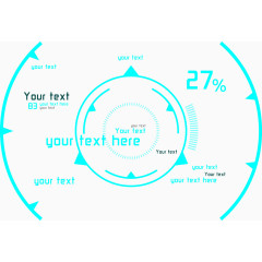 装饰湖蓝色科技数据图表