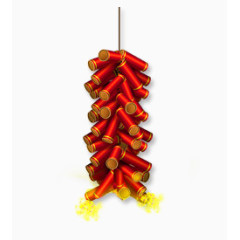 一串大红色的鞭炮