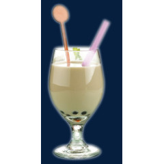 珍珠奶茶玻璃杯矢量图