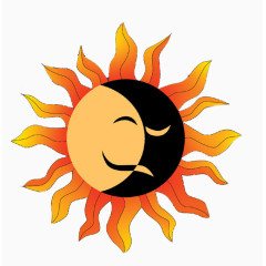 燃烧的卡通太阳