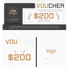 黑色质感礼品券