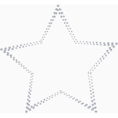 蓝色镂空五角星