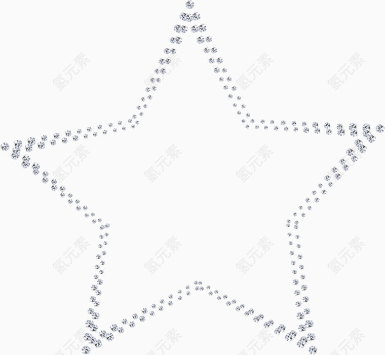 蓝色镂空五角星