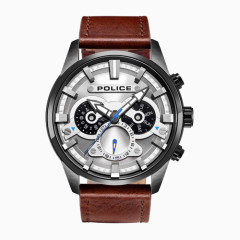 警察刚阳三圈表盘石英男表