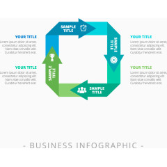 循环箭头信息图表