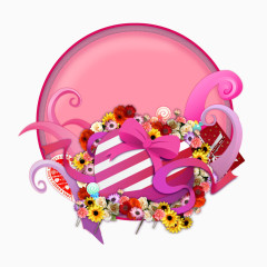 卡通爱心标题栏