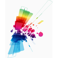 炫彩动感背景矢量