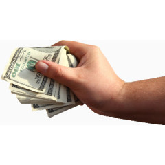 手抓钞票