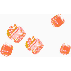 透明橙色冰块开业