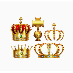 矢量金色国王皇冠装饰