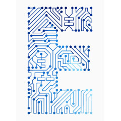 英文字母科技底纹