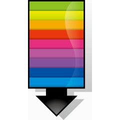 矢量PPT设计竖向箭头创意目录图标