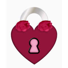 卡通手绘心形锁