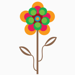 卡通 插画 彩绘 花瓣 花朵 卡通花朵 母婴背景素材 可爱风格 童趣