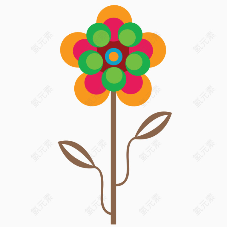 卡通 插画 彩绘 花瓣 花朵 卡通花朵 母婴背景素材 可爱风格 童趣