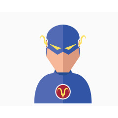 蓝色矢量超级英雄