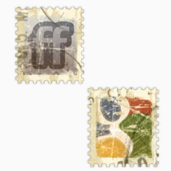 复古做旧邮票素材