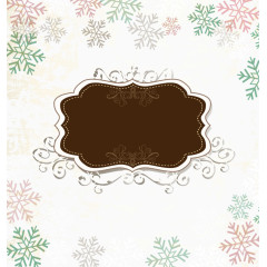 雪花背景淡雅边框矢量素材