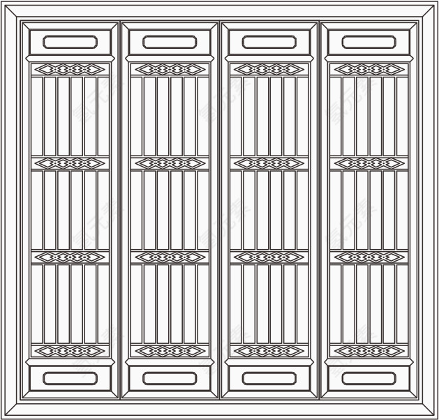 传统古典中式窗