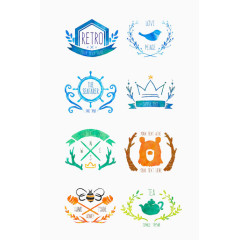 小清新装饰徽章