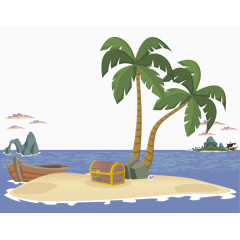 矢量卡通海平面素材