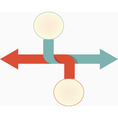 反向对比箭头素材
