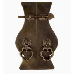 古代青铜门栓免抠素材