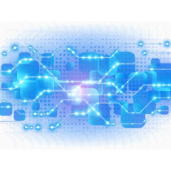 蓝色光效背景装饰