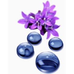 紫花艺术字效果装饰