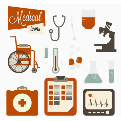 复古医疗图标矢量素材
