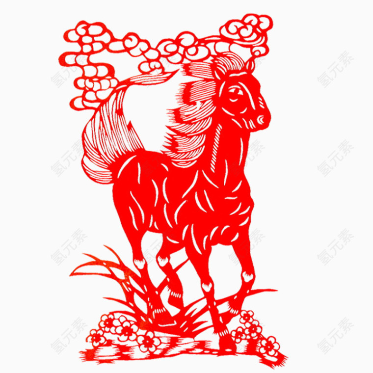剪纸素材模板