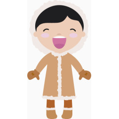 少数民族孩子矢量素材