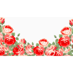 红色花朵背景装饰