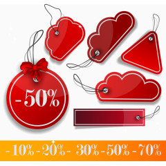 商场销售吊牌标签矢量素材