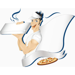 卡通外卖小哥形象矢量素材