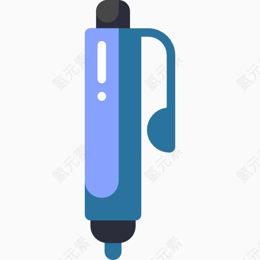 一只蓝色的油笔