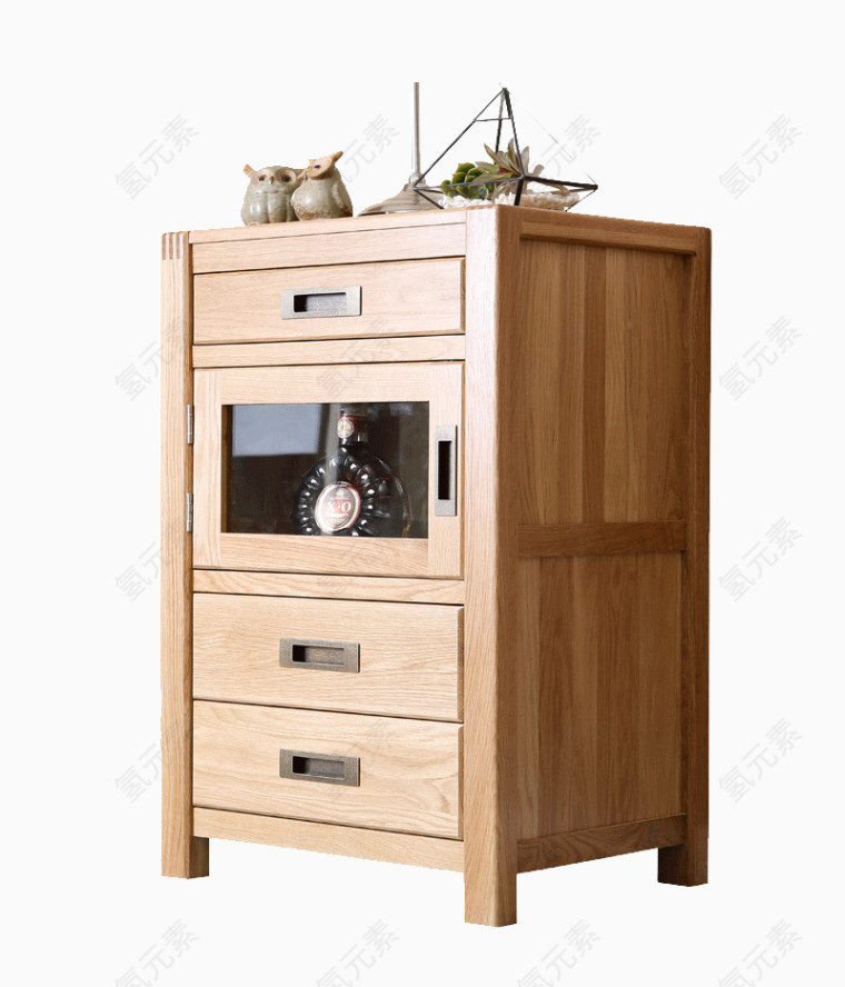 龙森纯实木电视边柜