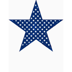 蓝色镂空五角星