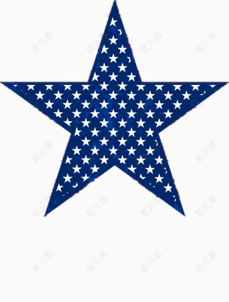 蓝色镂空五角星
