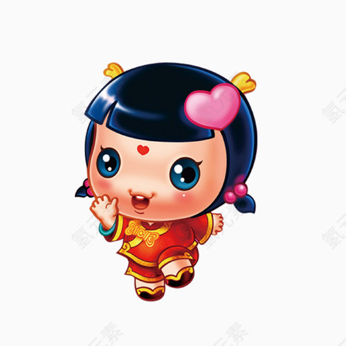 喜庆娃娃素材